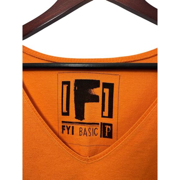 FYI For Your Information T-Shirt Orange Large Black Witchy Saturn Whimsygoth - Picture 2 of 5